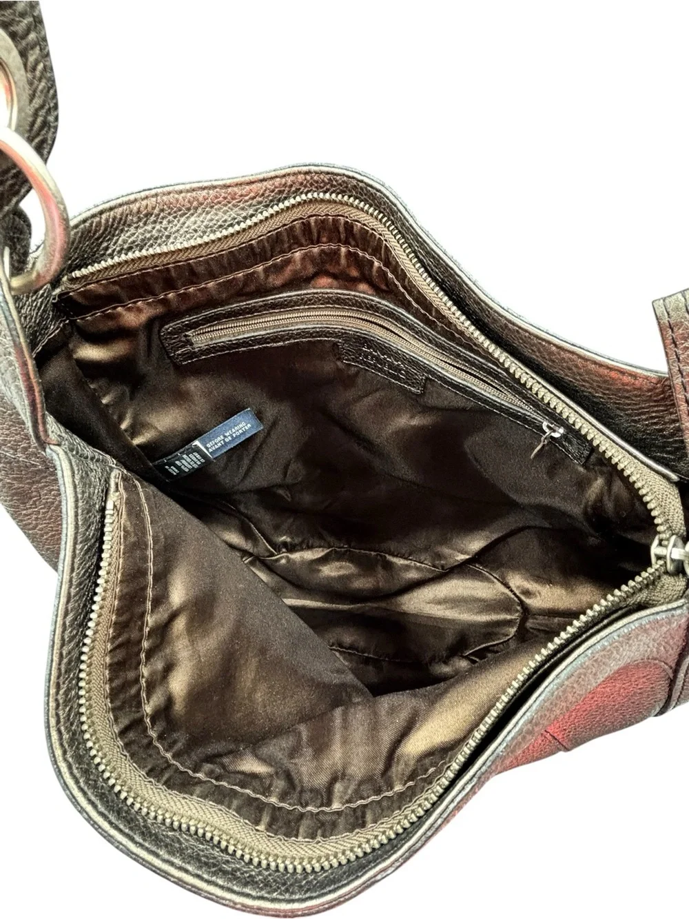 Banana Republic Bronze Metallic Pebbled Leather Hobo Shoulder Bag